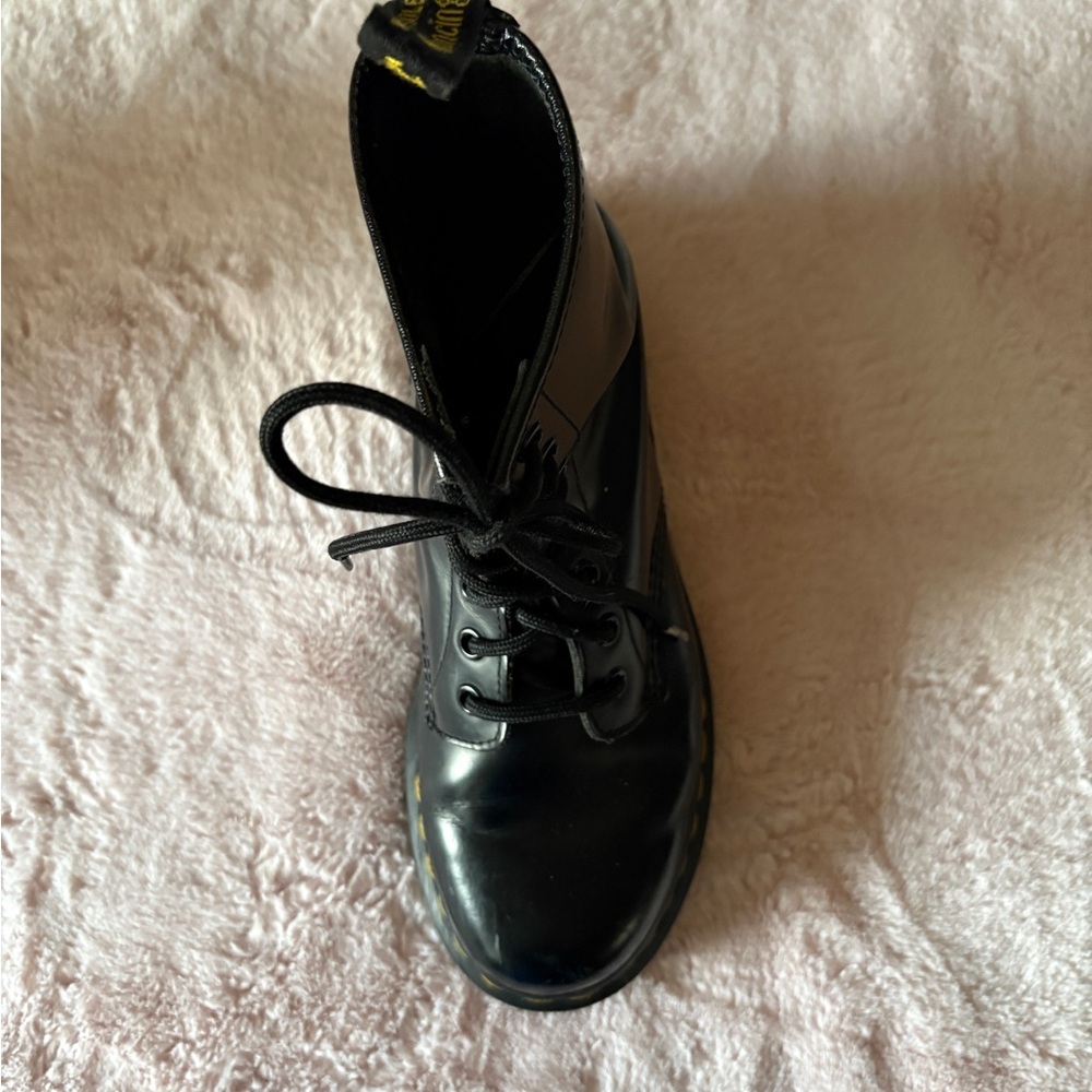Dr Martens Black Smooth Lace Up Boots Size 7 - Picture 6 of 16